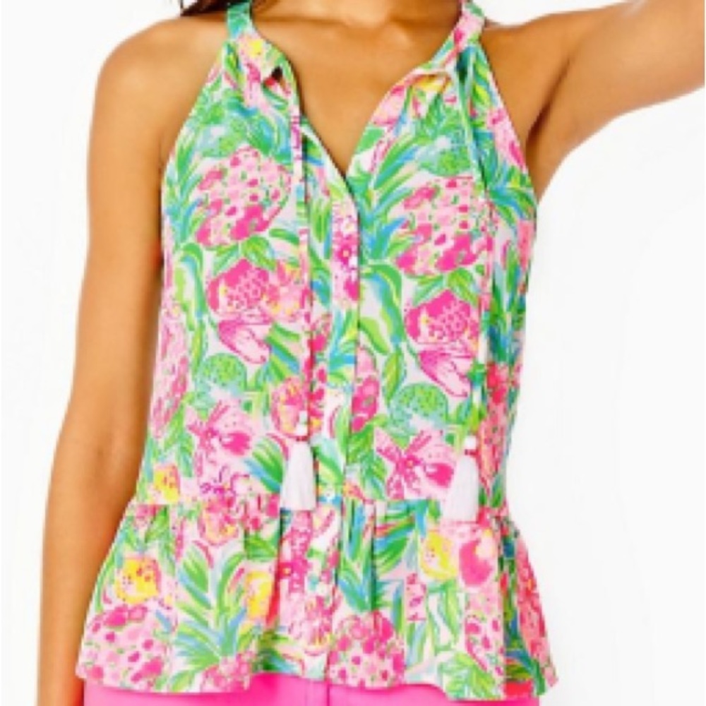 NWT Lilly Pulitzer Carolane Lileeze Halter Top